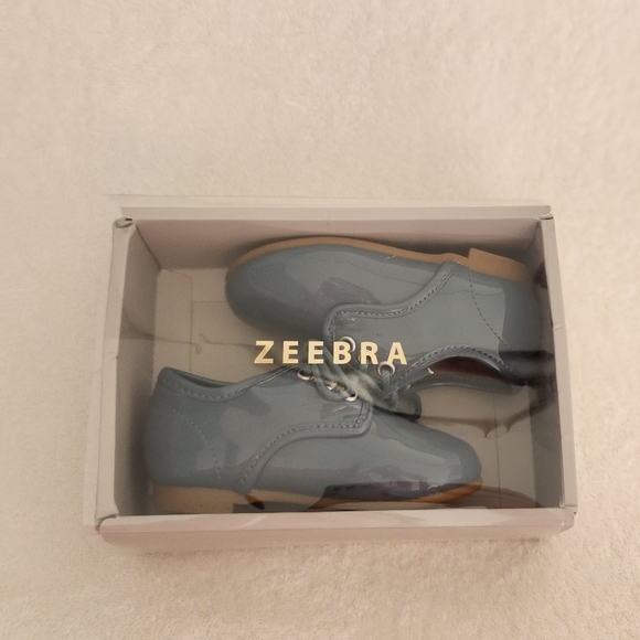 ZEEBRAKIDS • NEW Baby Patent Leather Dress Shoes, Marlin Blue, Size 21 (5.5 US) - Picture 2 of 9